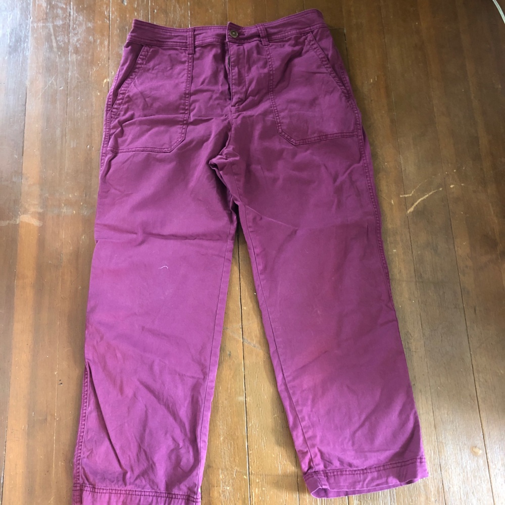 Gap cranberry Girlfriend Khakis